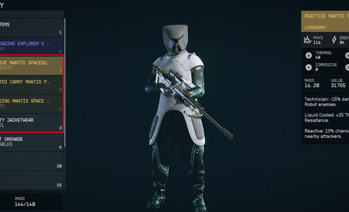 Guida completa all'armatura di Starfield