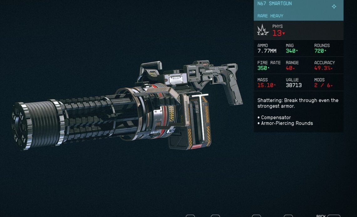 Come ottenere la Smartgun N67 a Starfield