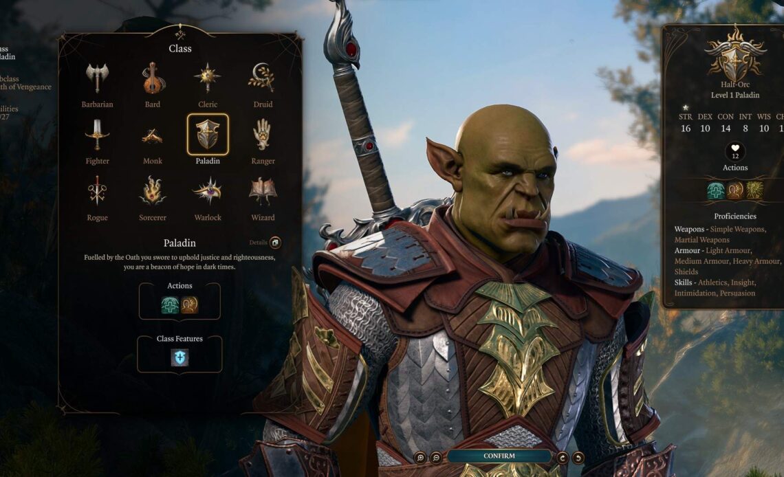 BG3 Vengeance Paladin Build