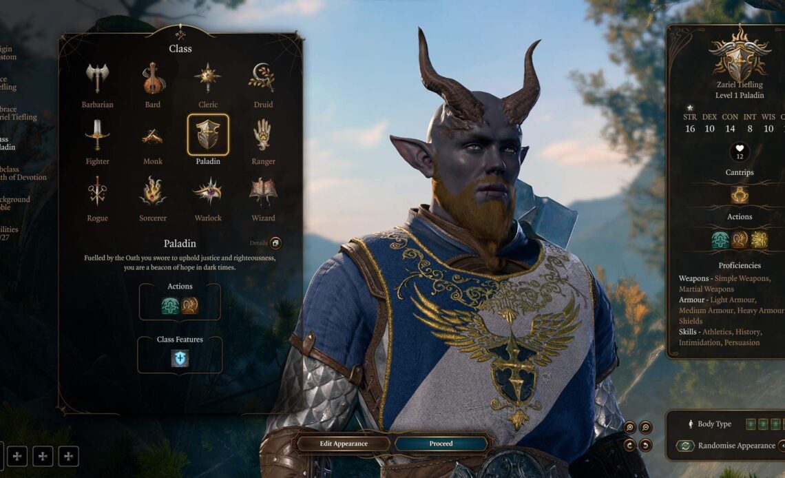 BG3 Oath of Devotion Paladin Build