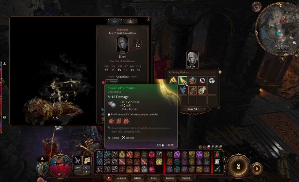 Come ottenere la Spada delle Urla in Baldur's Gate 3