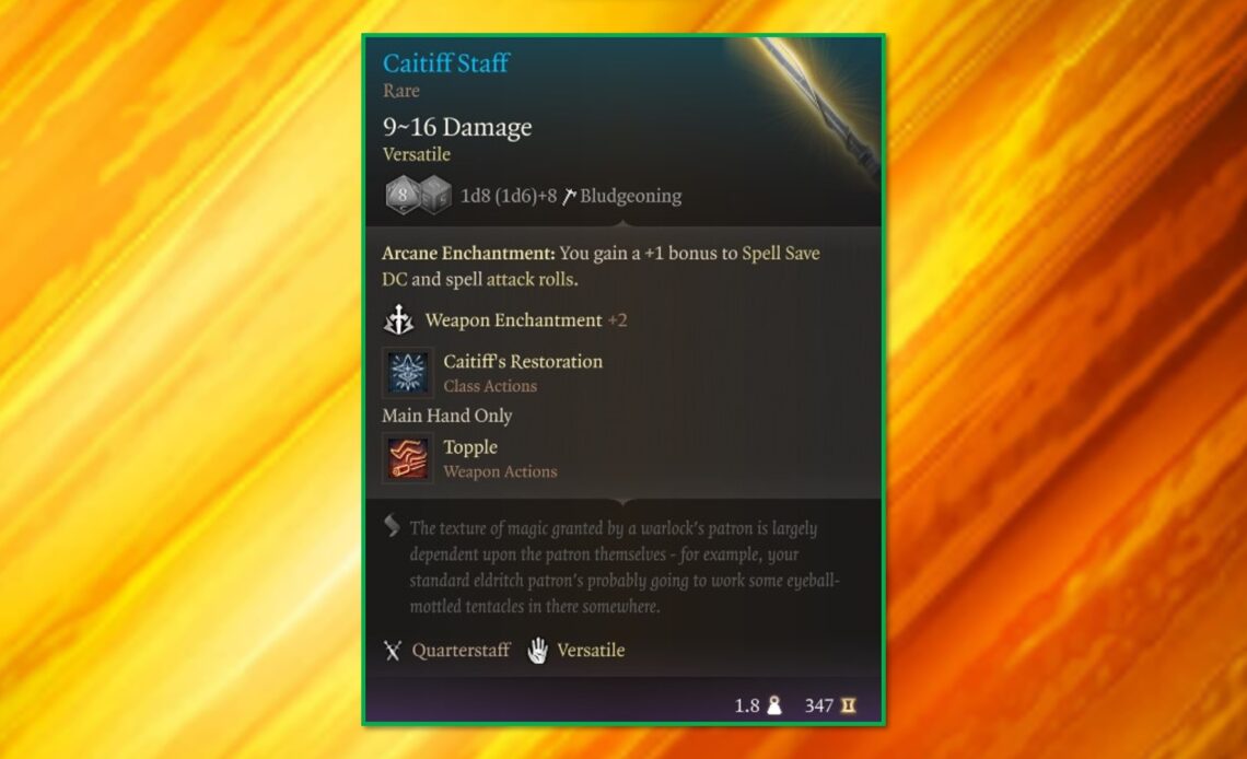 Come ottenere lo staff del Caitiff in Baldur's Gate 3