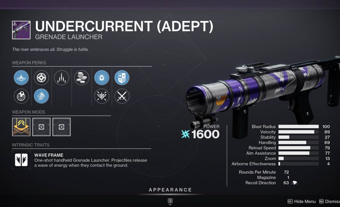 Destiny 2 Undercurrent PVE e PVP God Roll e come ottenerlo