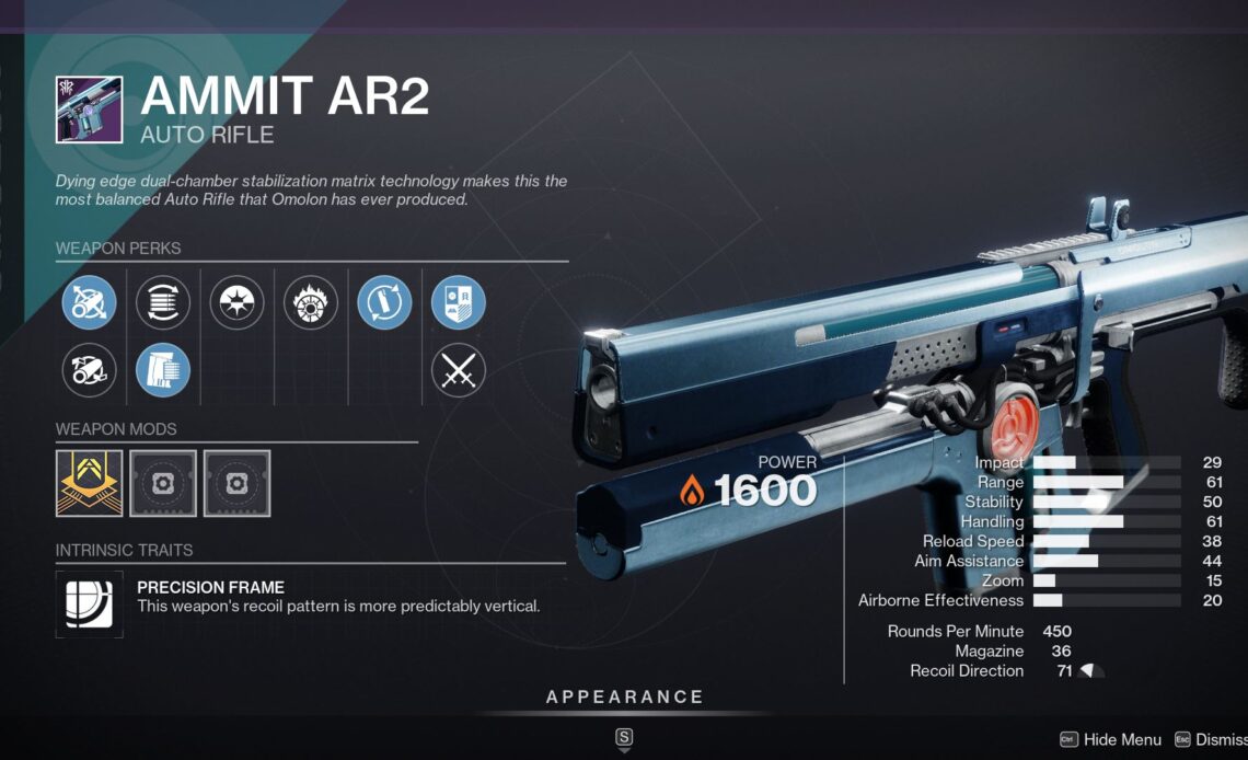 Destiny 2 Ammit AR2