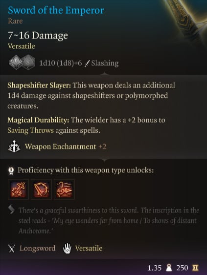 BG3 Sword of the Emperor