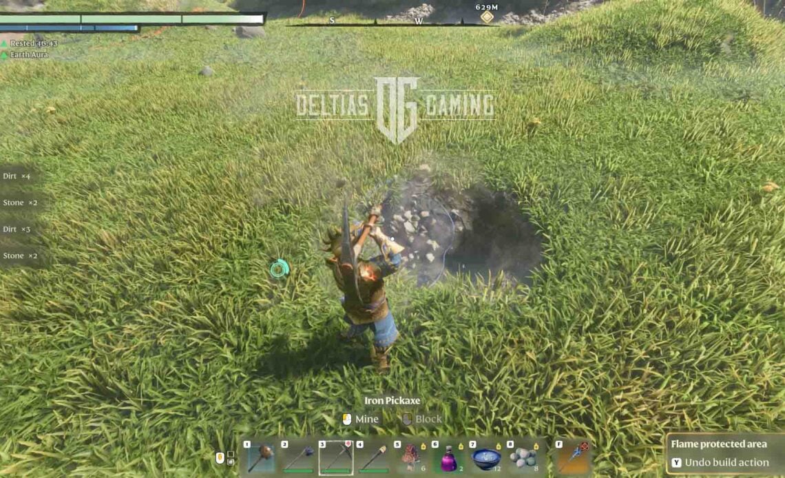 Enshrouded mining harvesting Dirt