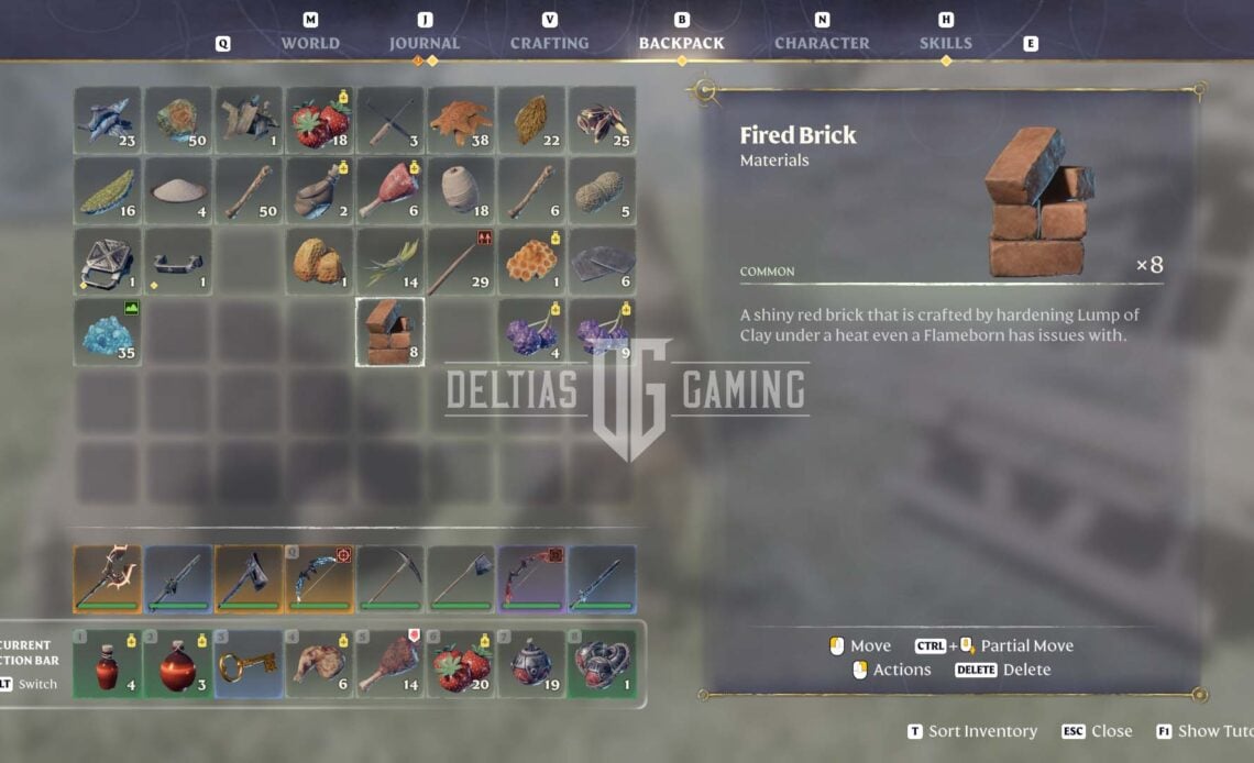 Enshrouded Fired Brick tooltip