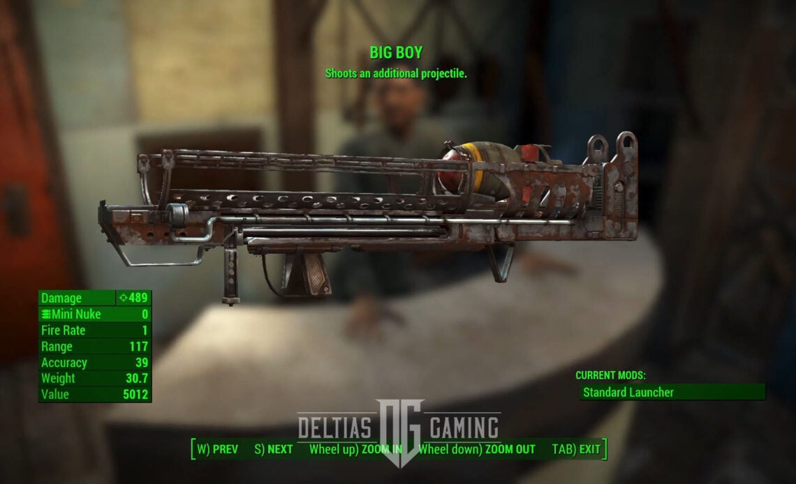 Fallout 4 Big Boy stats tooltip