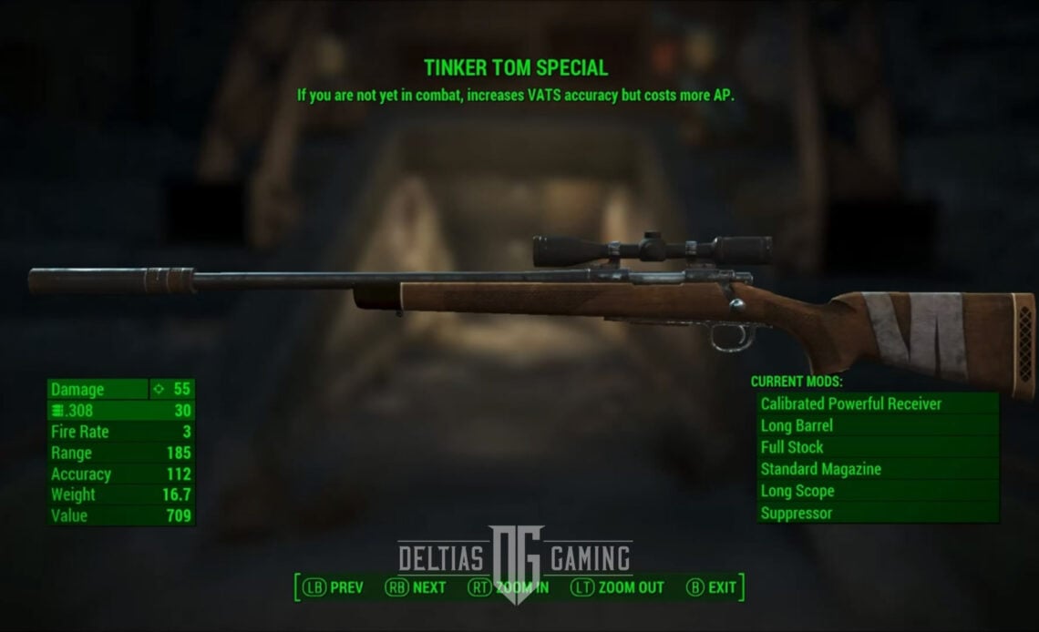 Fallout 4 Tinker Tom Special stats tooltip
