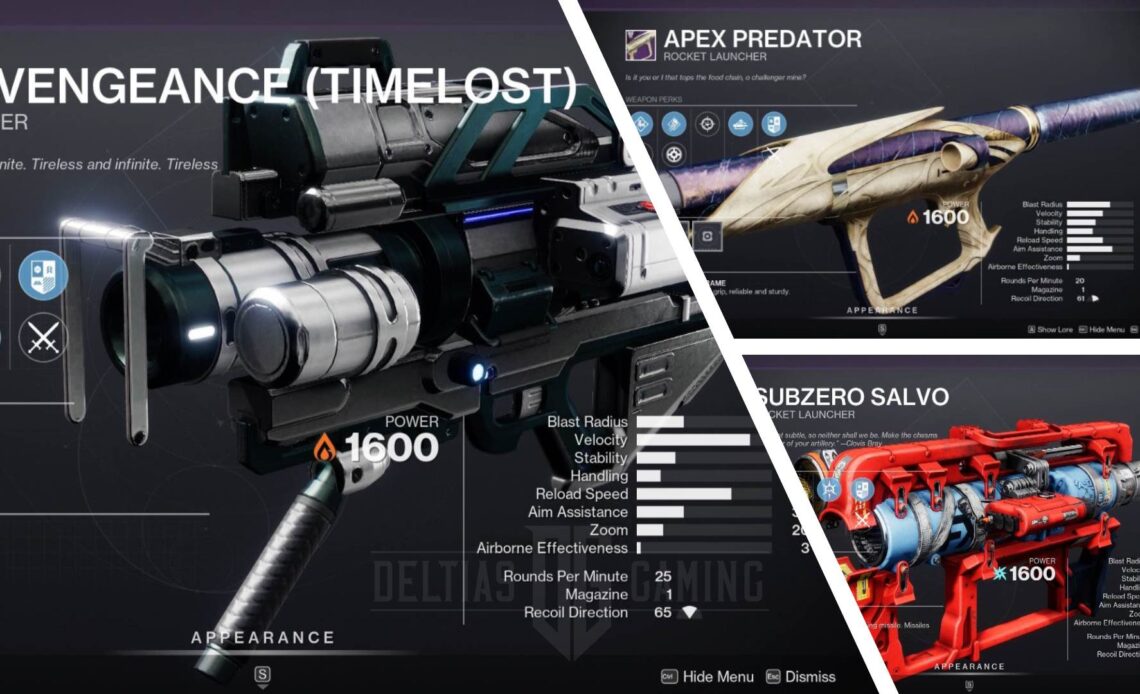 Destiny 2 Rocket Launcher Tier List