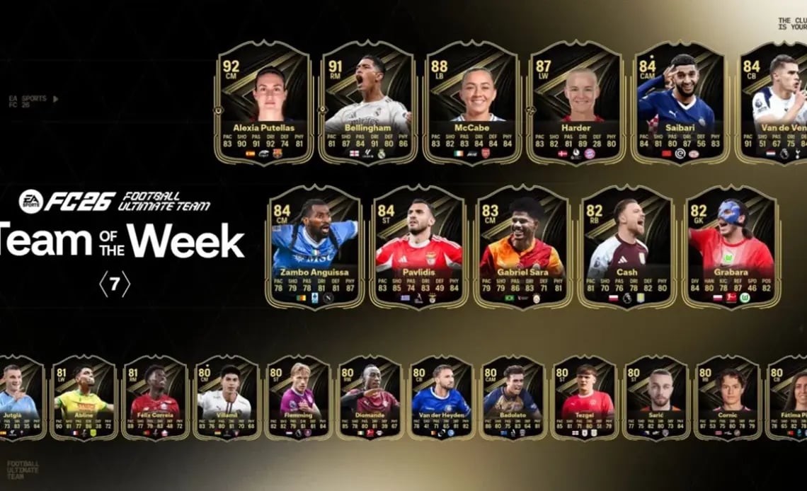 Rilasciato l'EA FC 26 TOTW 7