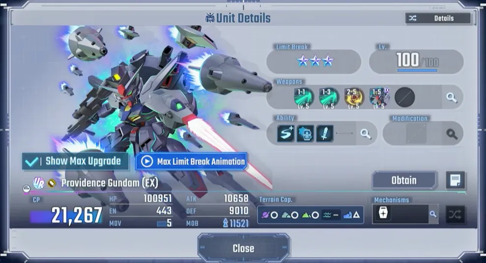 Dovresti tirare per il Providence Gundam e Kampfer? SD G Generazione Eterna