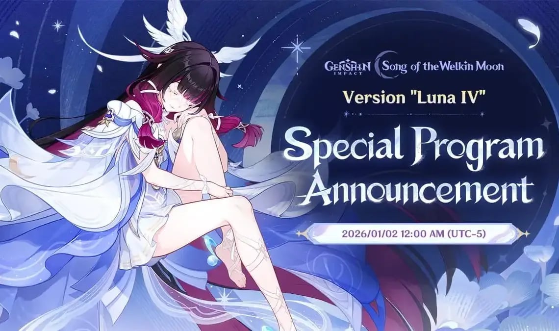 Genshin Impact 6.3 Livestream "Luna IV": codice, data e contenuto