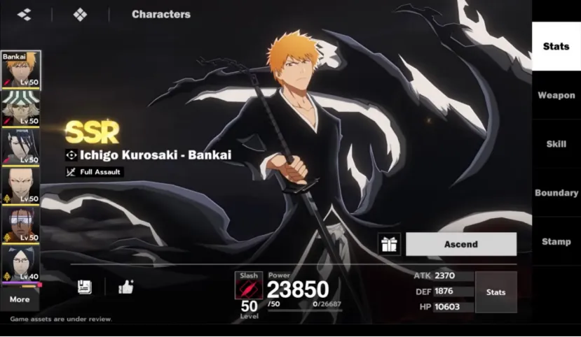 ICHIGO KUROSAKI (BANKAI) MIGLIORI COSTRUZIONE, SQUADRE, TIMBRI｜Bleach Soul Resonance