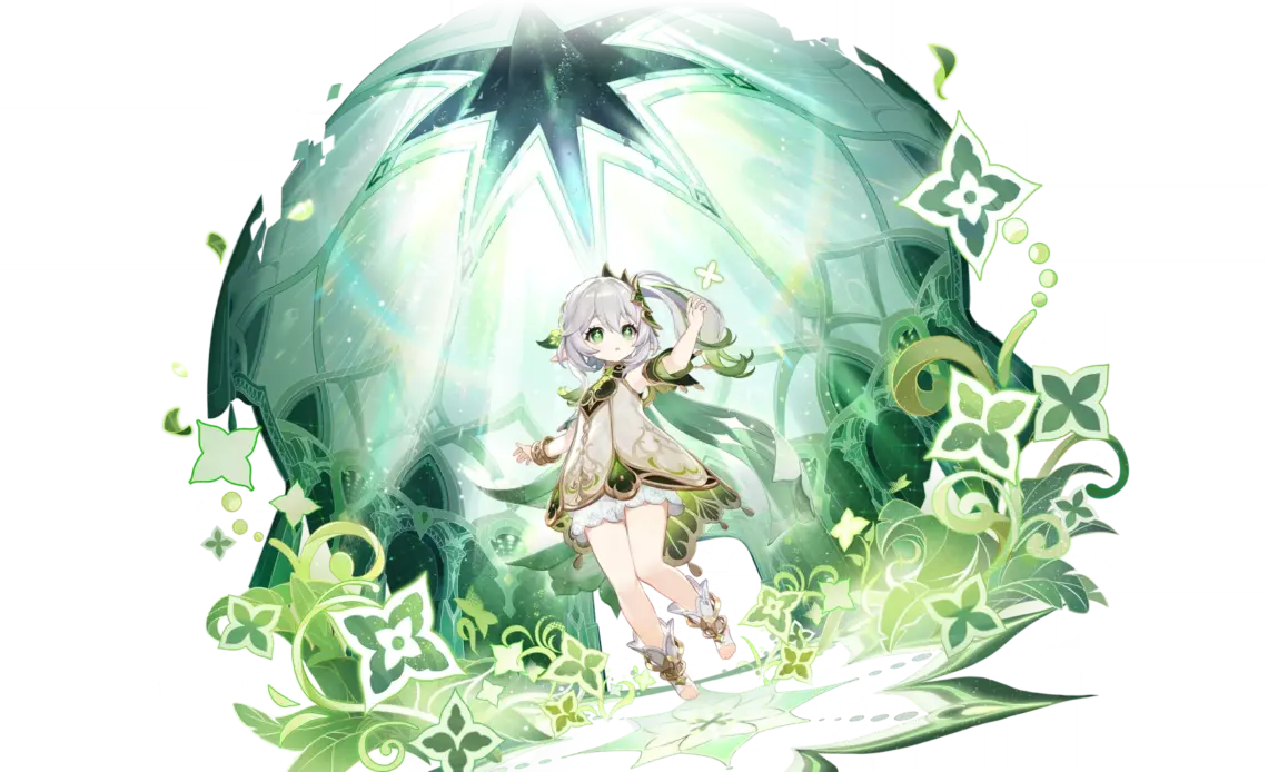 Nahida costruisce, armi, artefatti e composizioni di squadra