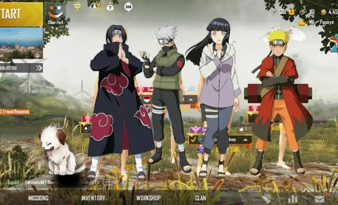 Perdite di collaborazione su PUBG Mobile × Naruto