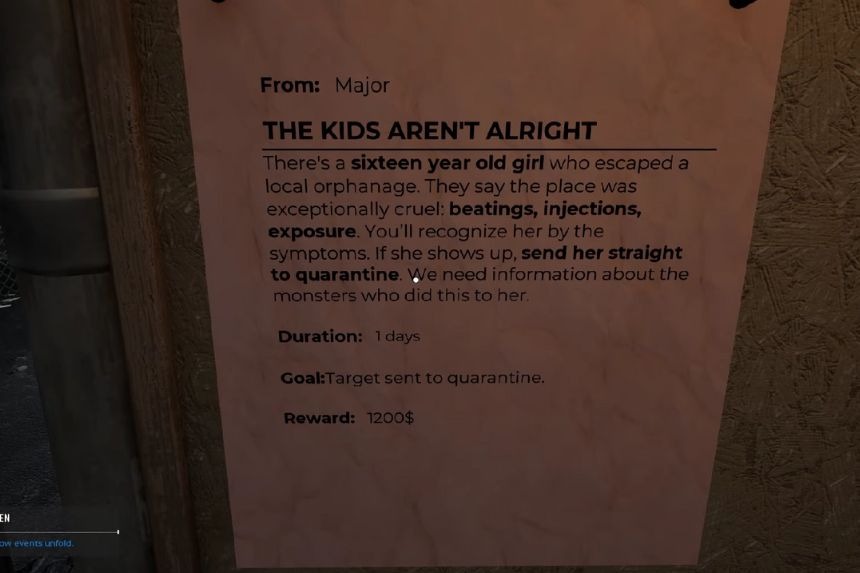 I bambini non stanno bene Guida alle missioni – Zona di quarantena: l'ultimo controllo