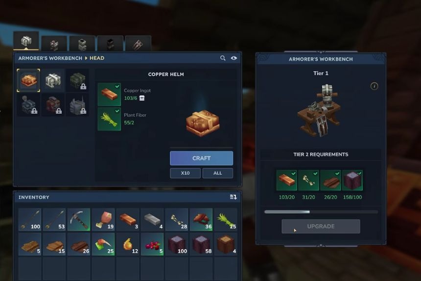 Tutte le ricette per creare armature a Hytale