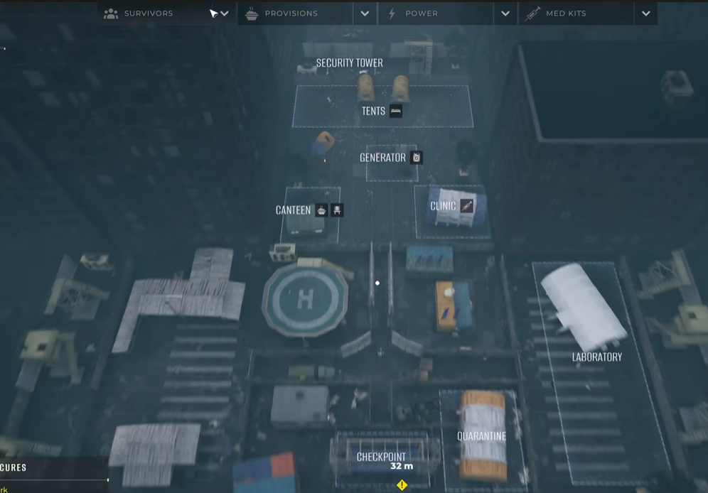 Zona di quarantena: spiegazione degli edifici e delle strutture dell'ultima base di controllo