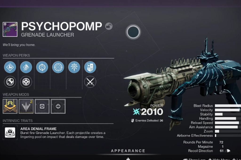 Come ottenere Psychopomp in Destiny 2 e il suo God Roll