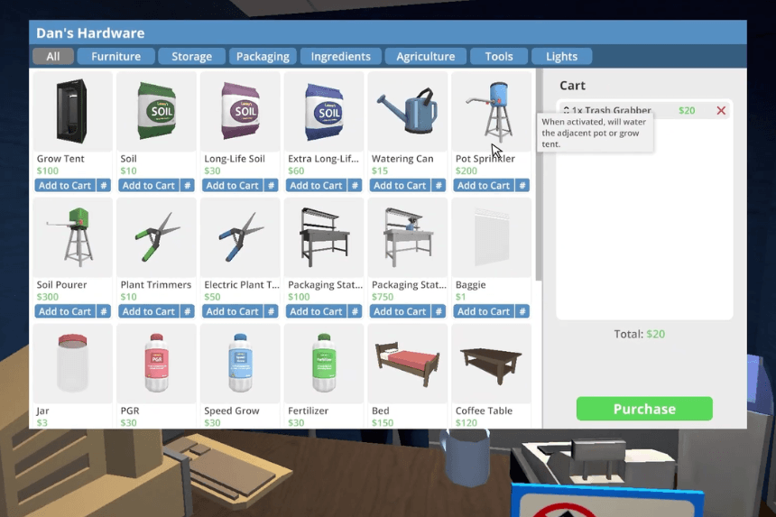Programma 1: Come utilizzare il versatore di terreno nel Programma 1