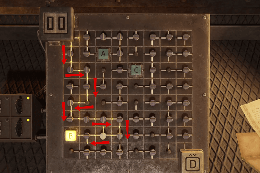 Soluzione puzzle del centralino di alimentazione Gate B – Crisol: Theatre of Idols Capitolo 2