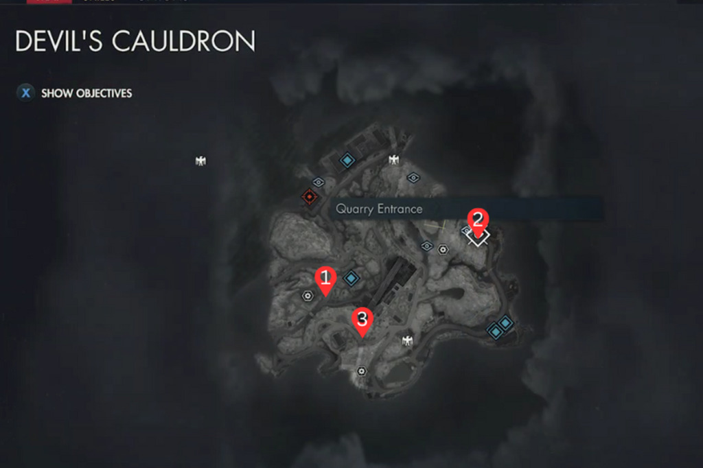 Tutte le posizioni dei banchi da lavoro/Calderone del diavolo nella missione 5 – Sniper Elite: Resistenza