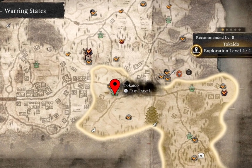 Tutti gli oggetti da collezione Tokaido (Samurai's Locks, Kodama, Hot Springs, Jizo, Scampuss, Secret Skills) – Nioh 3