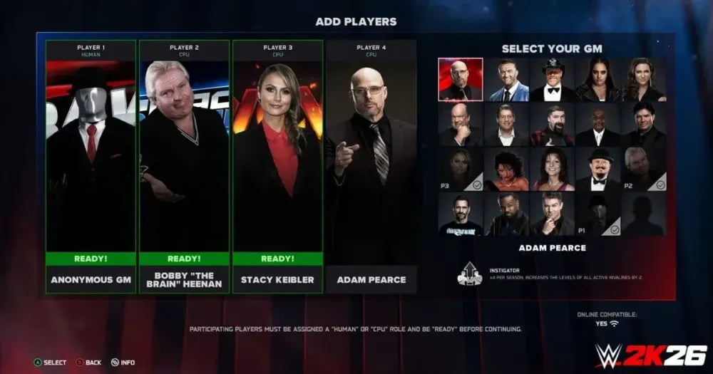 WWE 2K26 Details MyGM Mode