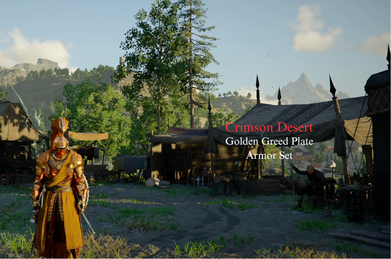 Golden Greed Plate Armor Set - Crimson Desert