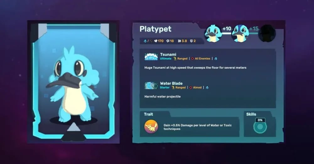 Temtem Swarm Platypet Guida alle migliori build (suggerimenti)