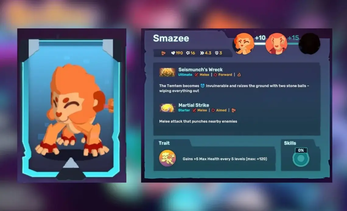 Temtem Swarm Smazee Guida alle migliori build (suggerimenti)