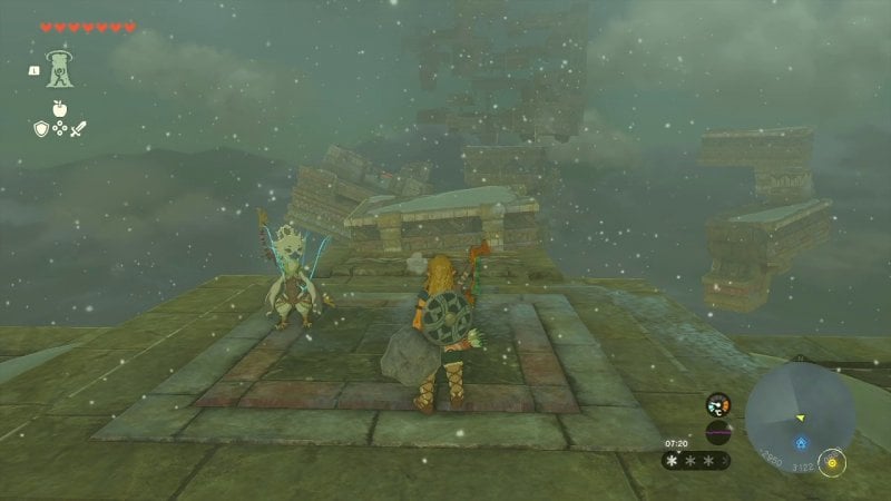 I personaggi secondari seguono Link direttamente in battaglia