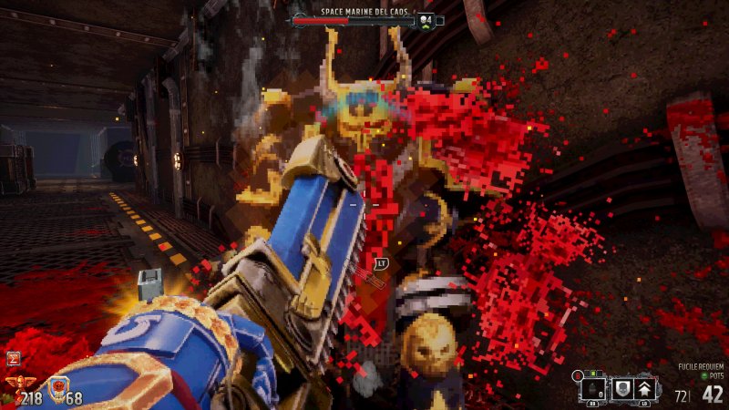 Warhammer 40.000: Boltgun, la spada a catena produce un tripudio di pixel rosso sangue