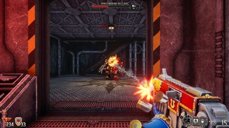 Warhammer 40.000: Boltgun, uno scontro a fuoco appunto con la Boltgun