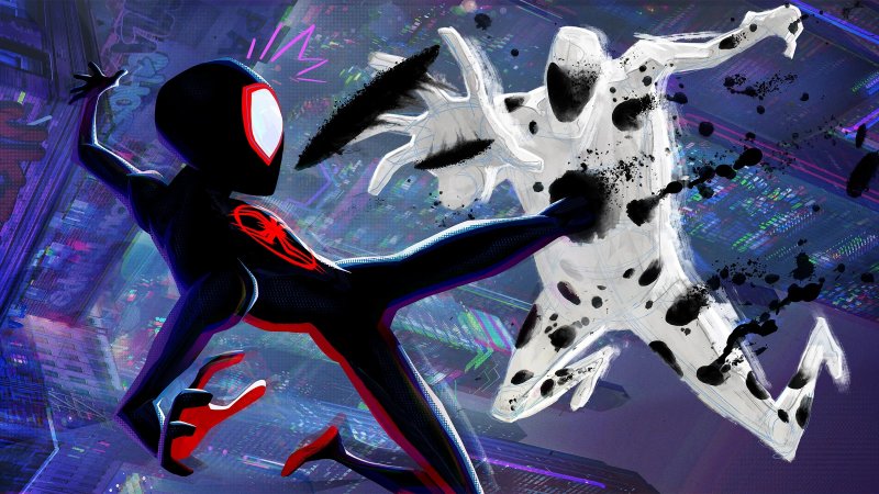 Miles contro la Macchia, il principale antagonista di Spider-Man: Across the Spider-Verse