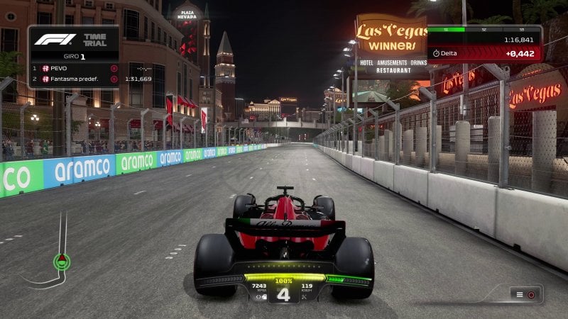 Le iconiche strade di Las Vegas sono state realizzate con molta cura in F1 23