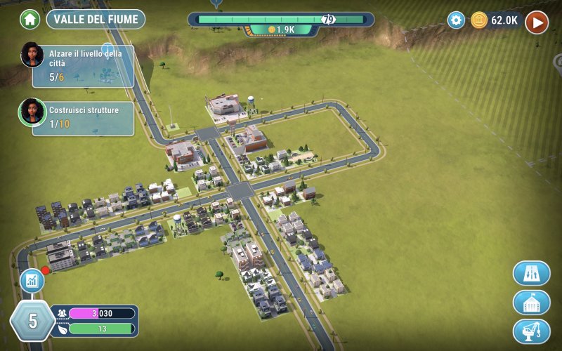 CityScapes: Sim Builder, uno screenshot del gioco in fase di costruzione