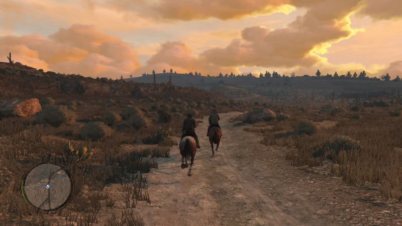 Red Dead Redemption, Marston cavalca verso il tramonto
