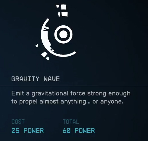 Potenza delle onde gravitazionali di Starfield