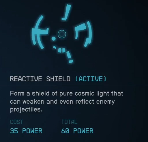 Potere dello scudo reattivo di Starfield