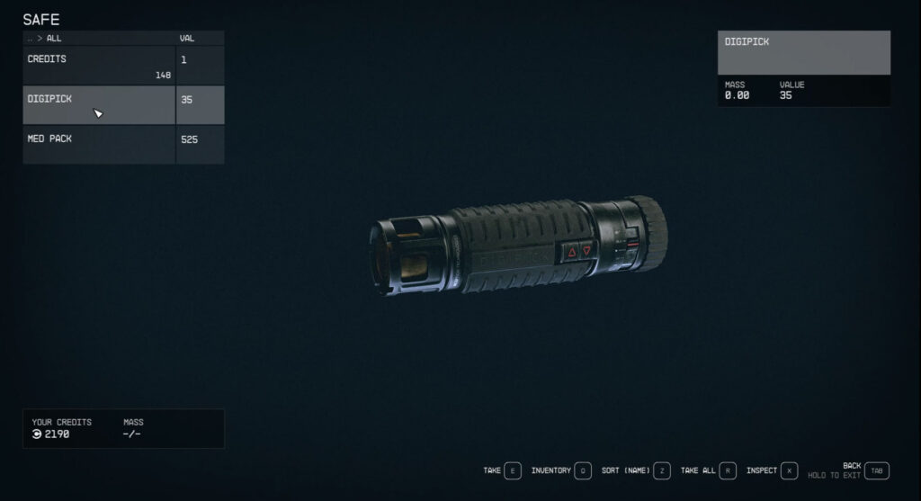 Starfield Digipick Item