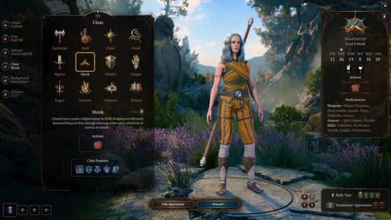 Best Baldur’s Gate 3 Monk Way of Shadow Build Guide
