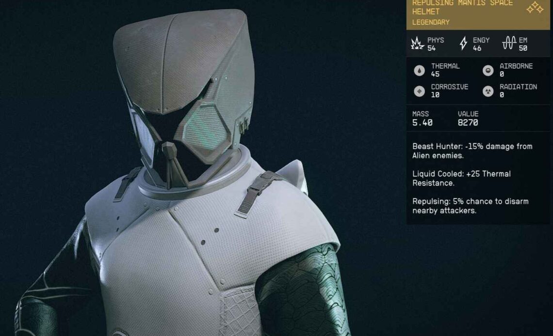 Starfield Mantis Legendary Helmet