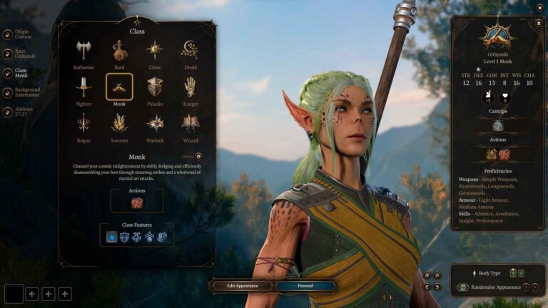 Best Baldur’s Gate 3 Way of Four Elements Monk Build Guide