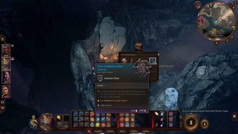 Come ottenere l'armatura di cuoio borchiata drow in Baldur's Gate 3