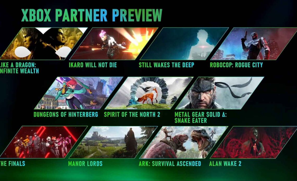 Xbox Partner Preview Everything Shown