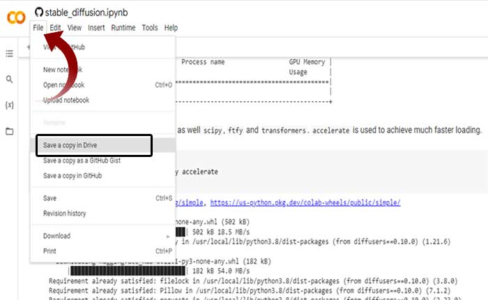 Run Stable Diffusion on Google Colab