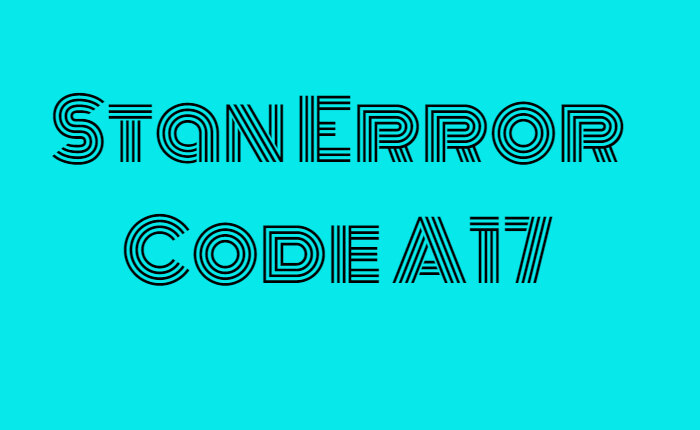 Correggi il codice di errore Stan A17