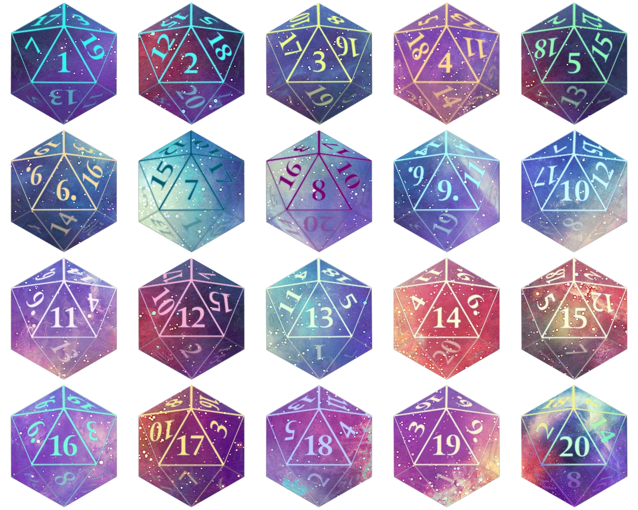 Set di dadi del Mare Astrale - Skin per dadi personalizzate per Baldur's Gate 3